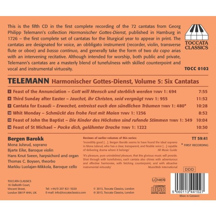 Telemann: Harmonischer Gottes-Dienst Vol. 5 - Cantatas - slide-1