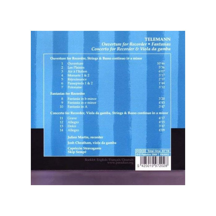 Telemann: Ouverture a minor, Fantasias, Concerto - slide-1