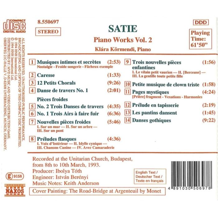 Satie: Piano Works Vol .2 - slide-1