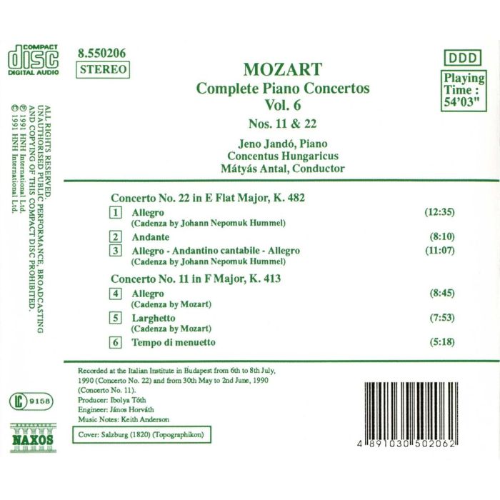 Mozart: Piano Concertos 11 & 22 - slide-1