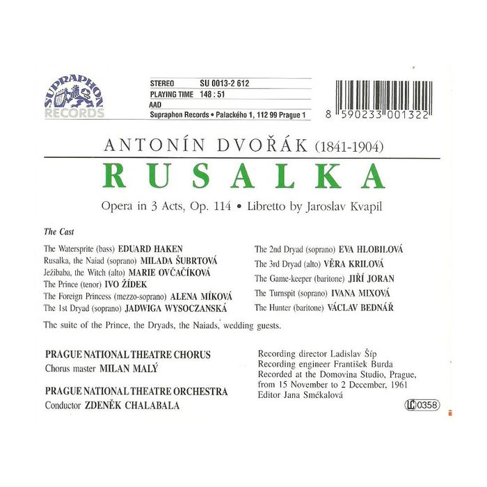 Dvorak: Rusalka - Opera in 3 Acts (2 CD) - slide-1