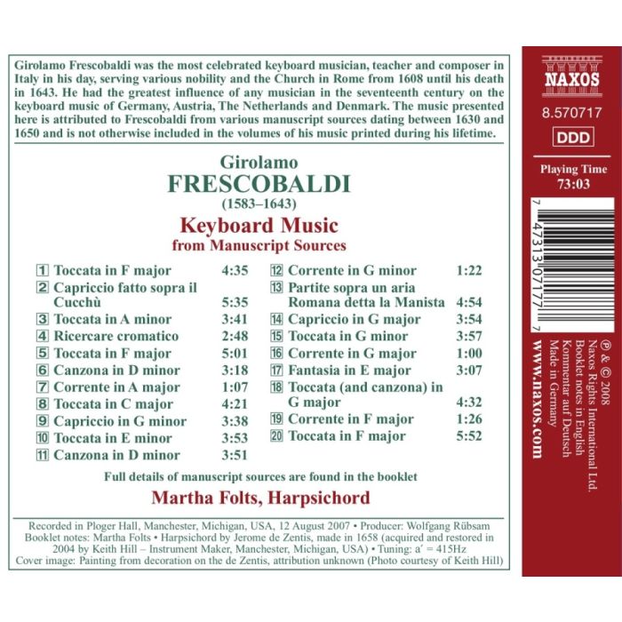 Frescobaldi: Keyboard Music from Manuscript Sources - slide-1