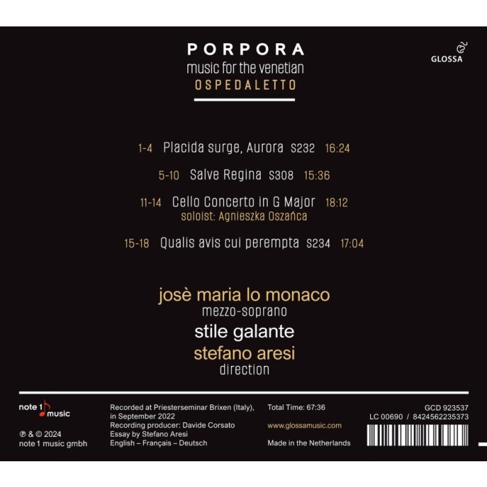 Porpora: Music for the Venetian Ospedaletto - slide-1
