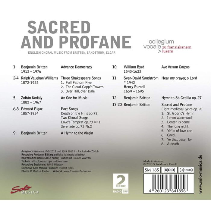 Sacred and Profane - English choral music: Britten, Sandström, Elgar - slide-1