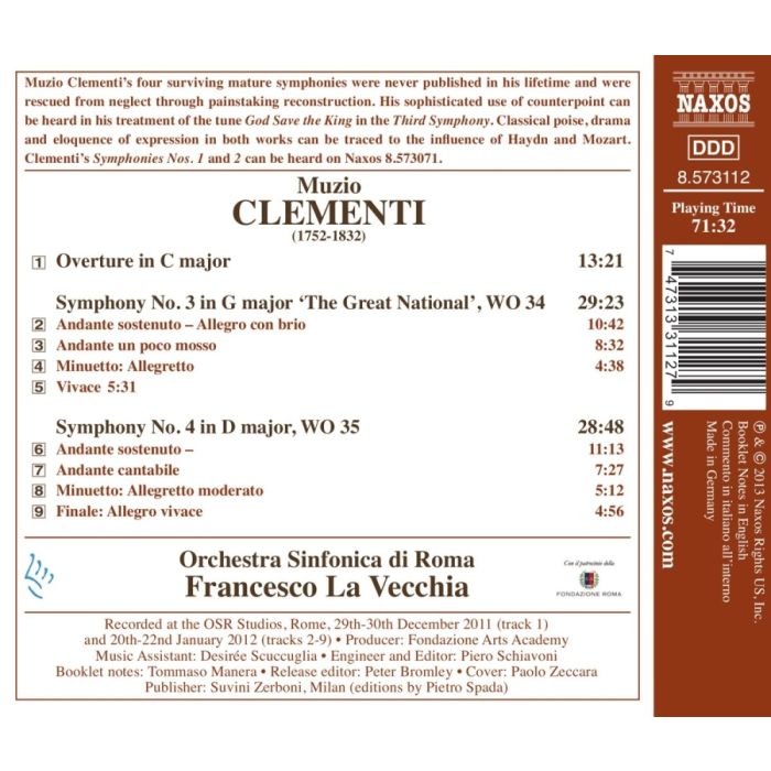 Clementi: Symphonies Nos. 3 & 4, Overture - slide-1