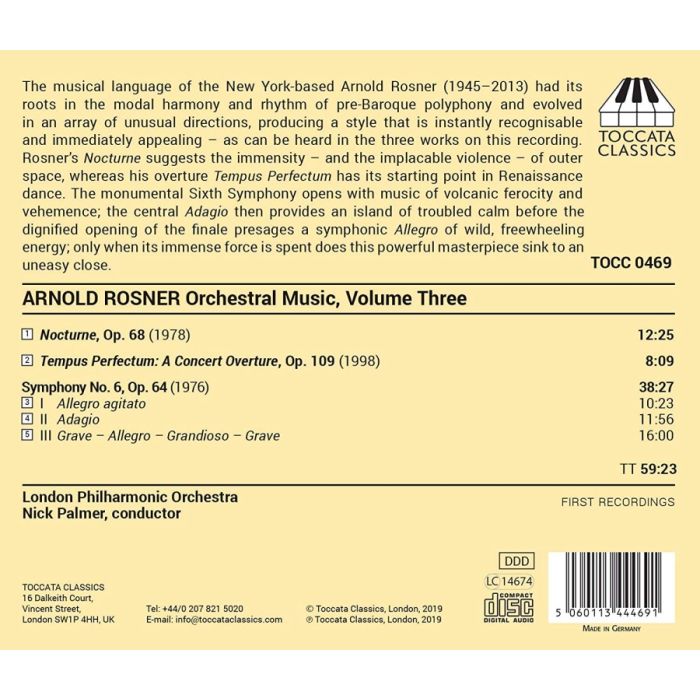 Rosner: Orchestral Music Vol. 3 - slide-1