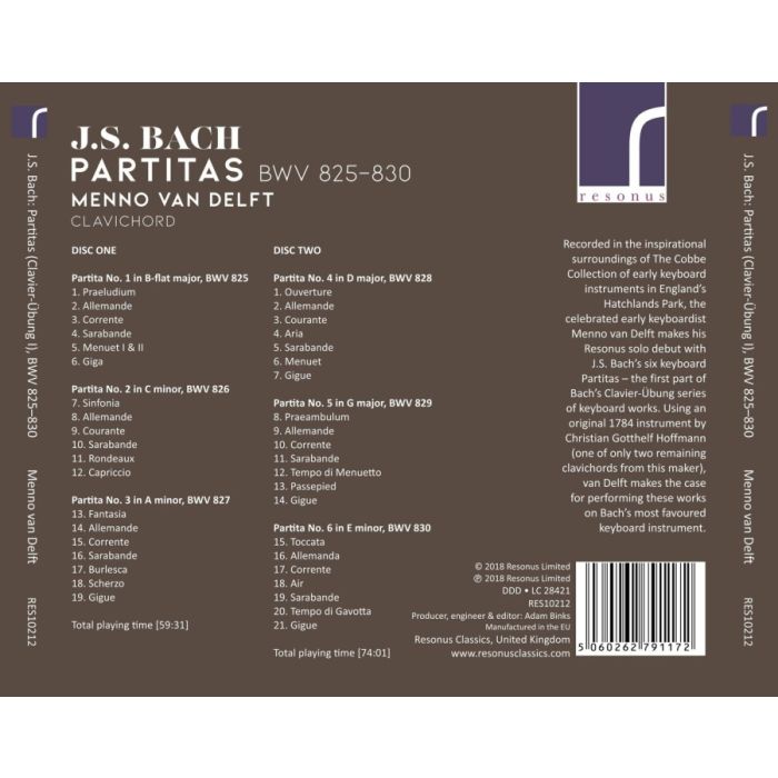Bach: Partitas BWV 825-830 - slide-1
