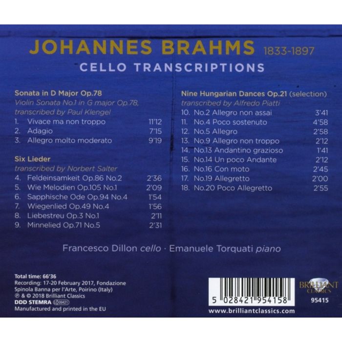 Brahms: Cello Transcriptions - slide-1