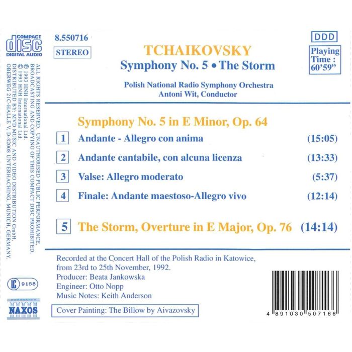 TCHAIKOVSKY: Symphony no. 5 - slide-1
