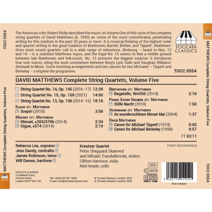 Matthews: Complete String Quartets Vol. 5 - slide-1