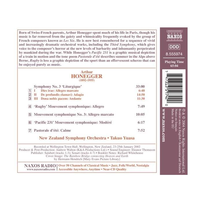 HONEGGER: Symphony No. 3, 