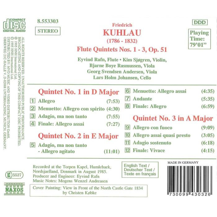 KUHLAU: Flute Quintets Op. 51, Nos. 1- 3 - slide-1