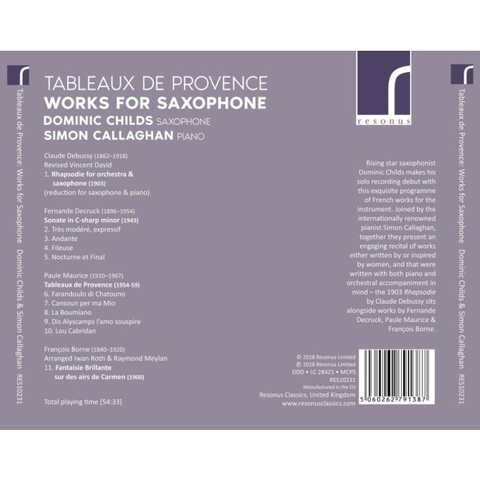 Tableaux de Provence: Works for Saxophone - slide-1