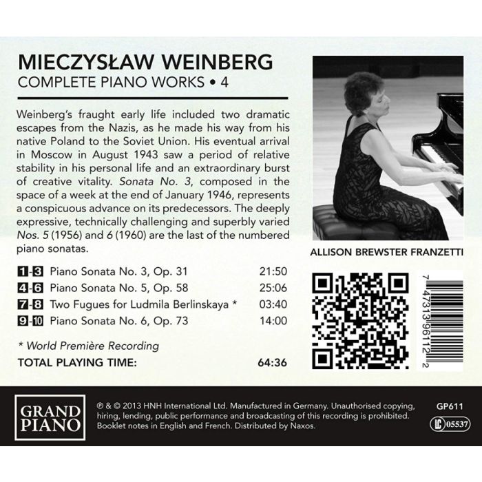 Weinberg: Piano Works Vol. 4 - Piano Sonatas Nos. 3, 5 & 6, Fugues - slide-1