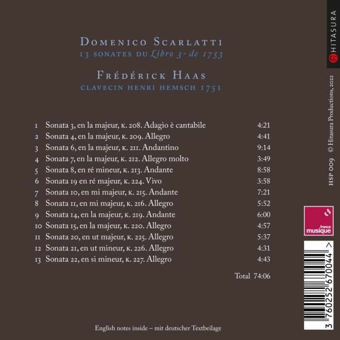 Scarlatti: 13 Sonates du Libro 3° de 1753 - slide-1