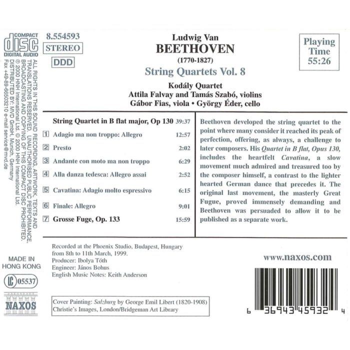 BEETHOVEN: String Quartets, Vol. 8 - No. 13; Grosse Fuge, Op. 133 - slide-1