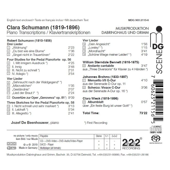 Clara Schumann: Piano Transcriptions - slide-1