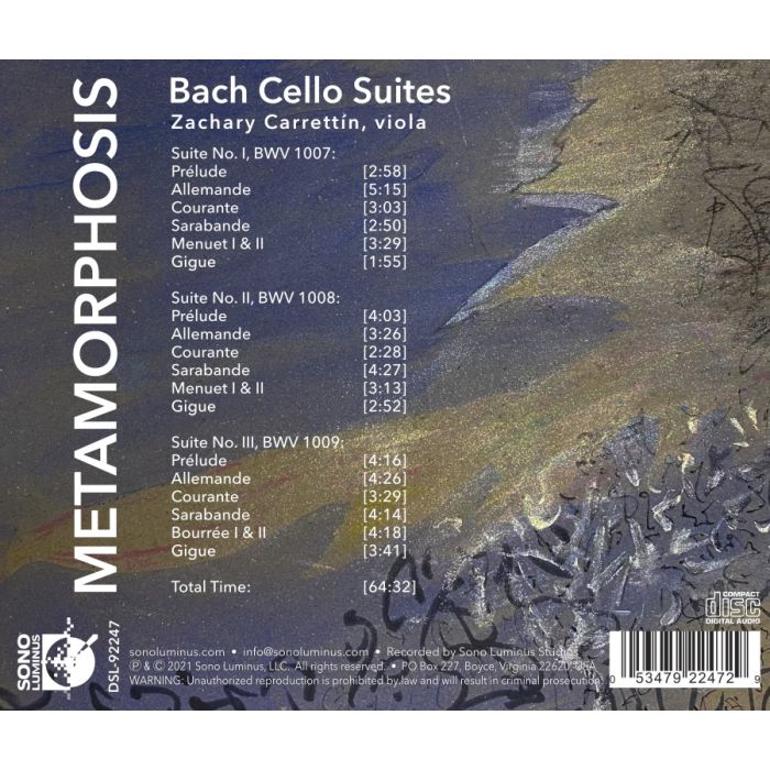 Metamorphosis - Bach: Cello Suites 1, 2 and 3 - slide-1