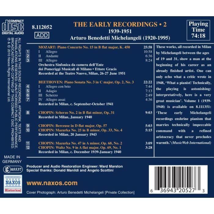 MICHELANGELI - The Early Recordings Vol. 2 - slide-1