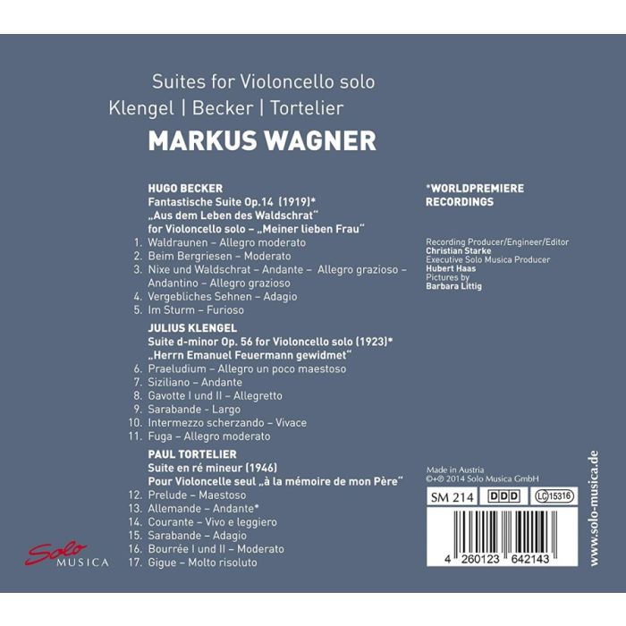 Suites for Violoncello solo by Klengel, Becker & Tortelier - slide-1