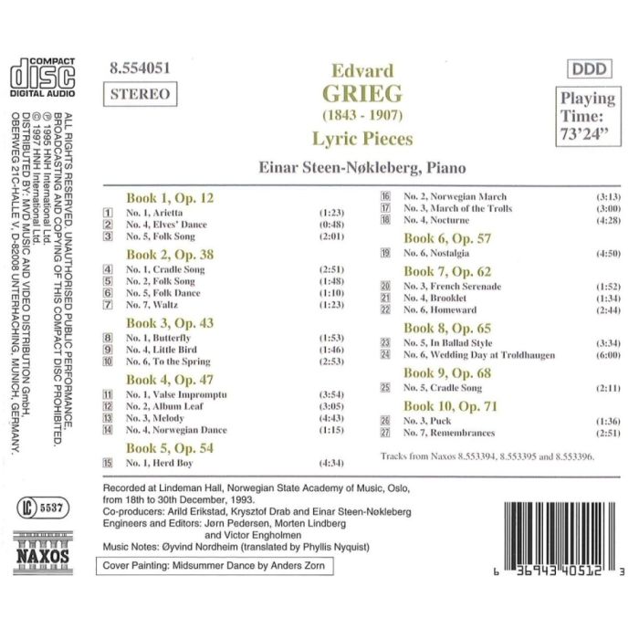 GRIEG: Lyric Pieces (Selection) - slide-1