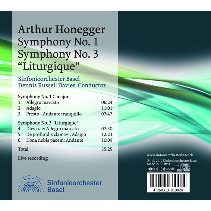 Honegger: Symphony No. 1 & Symphony No. 3 