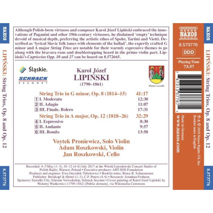 Lipiński: String Trios, Op. 8 and Op. 12 - slide-1