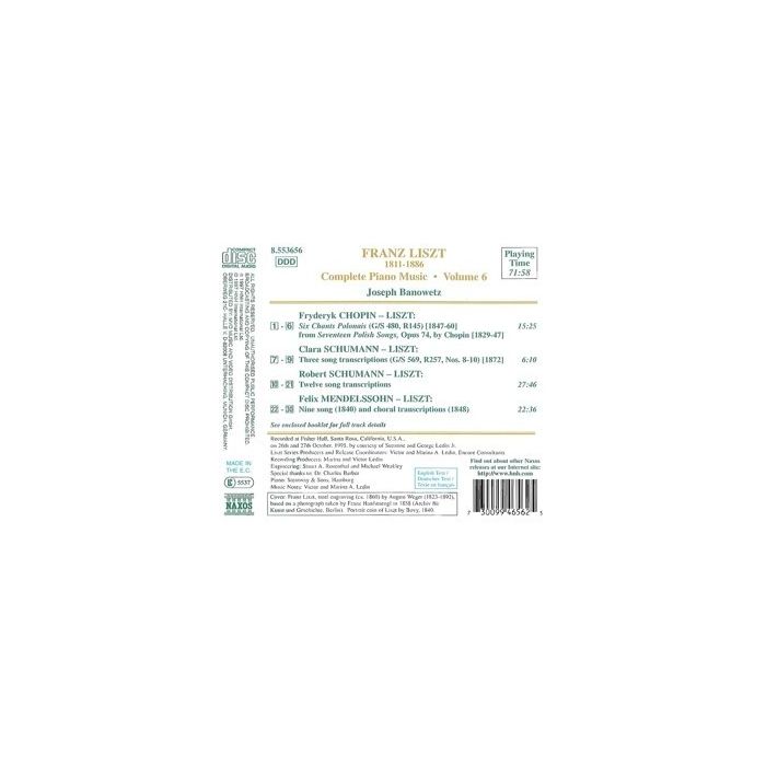 LISZT: Song Transcriptions (Liszt Complete Piano Music, Vol. 6) - slide-1