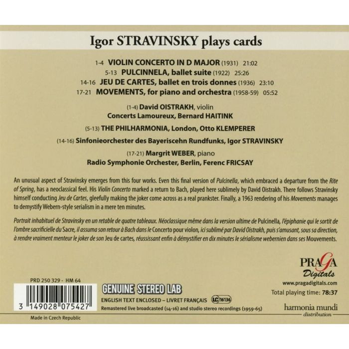 Stravinsky in 4 deals - Violin Concerto Pulcinella Jeu de cartes - slide-1