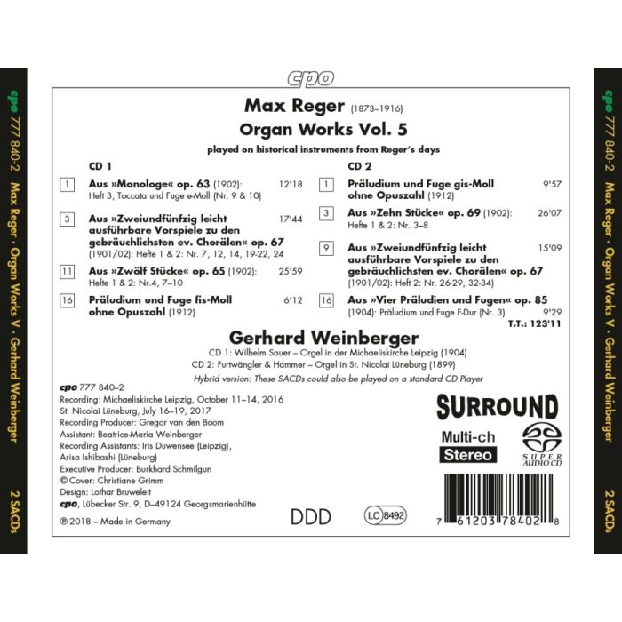Reger: Organ Works Vol. 5 - slide-1