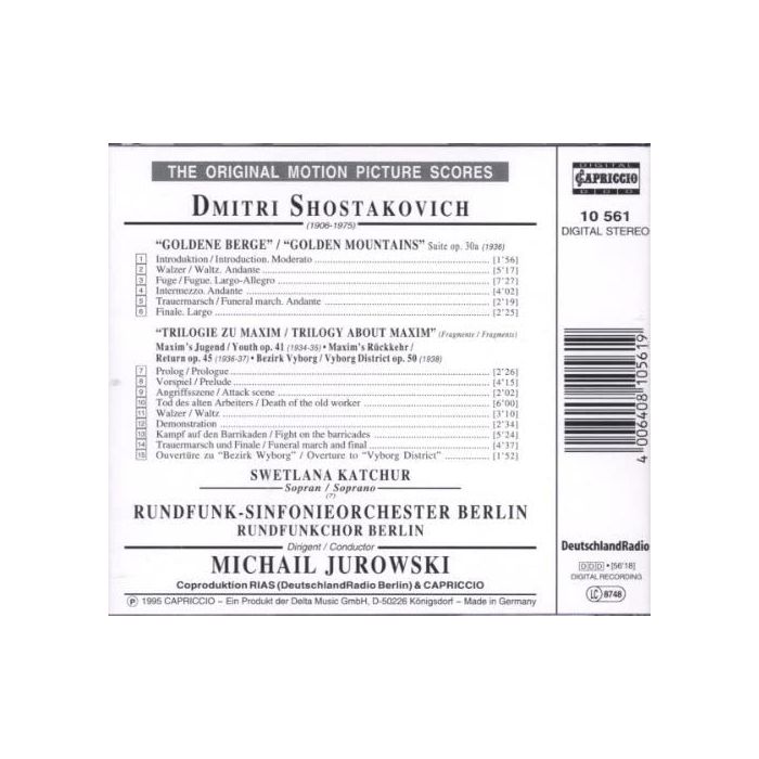 Shostakovich: Original motion picture scores: Goldene Berge (Golden Mountains), Maxim - slide-1