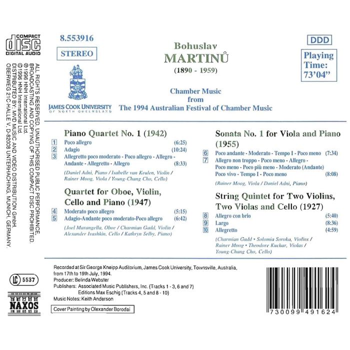 MARTINU: Chamber Music - slide-1