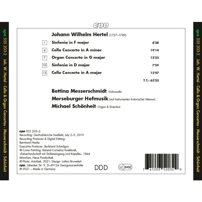 Hertel: Cello & Organ Concertos - slide-1