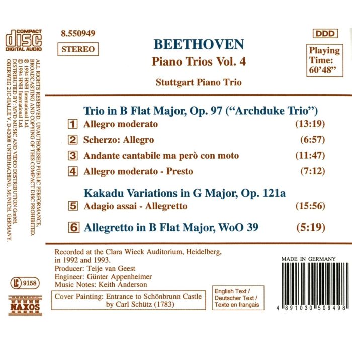 BEETHOVEN: Piano Trios vol. 4 - slide-1