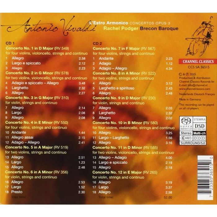 Vivaldi: L'Estro Armonico, 12 Concertos Op. 3 - slide-1