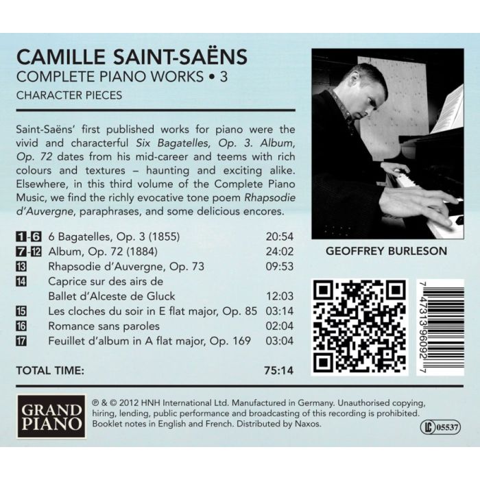 Saint-Saëns: Piano Works Vol. 3 - slide-1