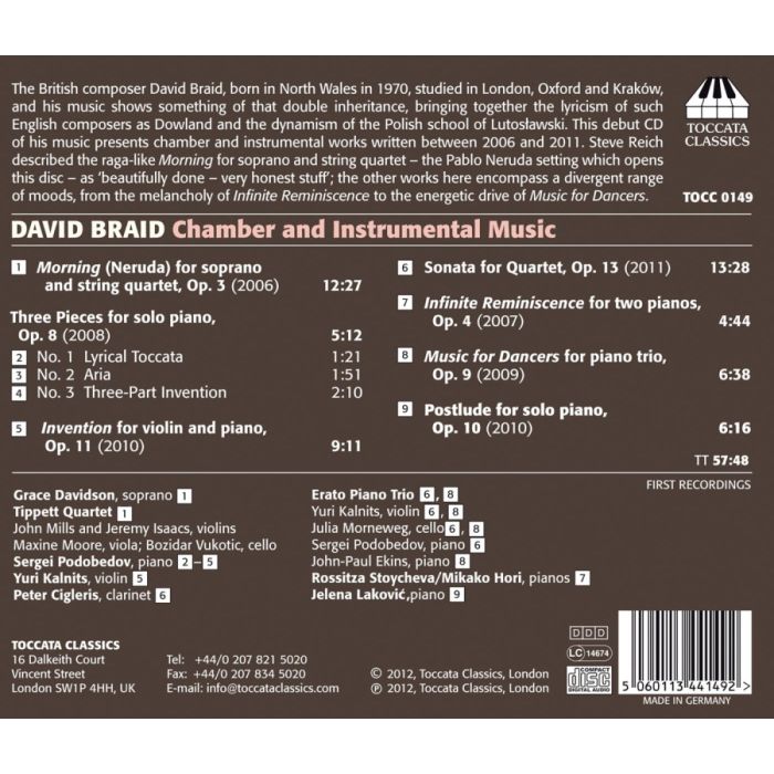 David Braid: Chamber and Instrumental Music - slide-1