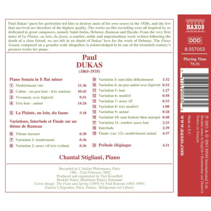DUKAS: Piano Sonata; Variations on a Theme of Rameau - slide-1