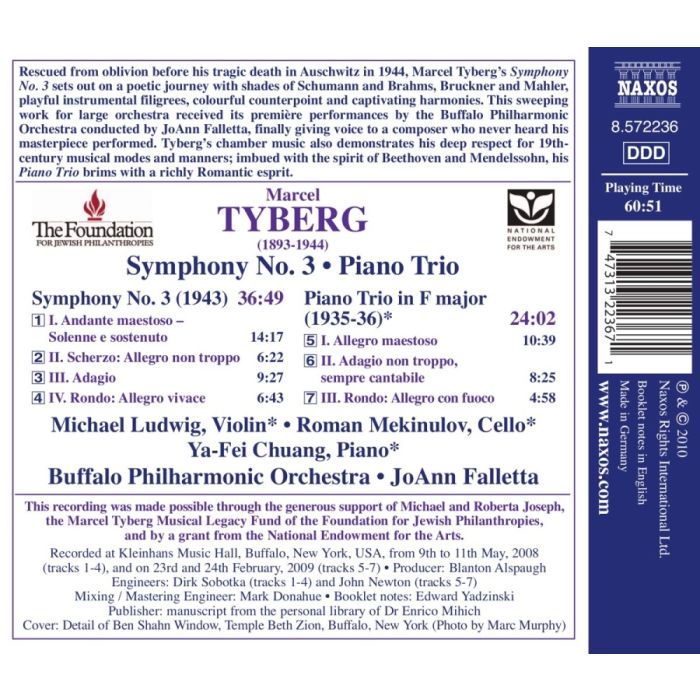 TYBERG: Symphony No. 3; Piano Trio - slide-1