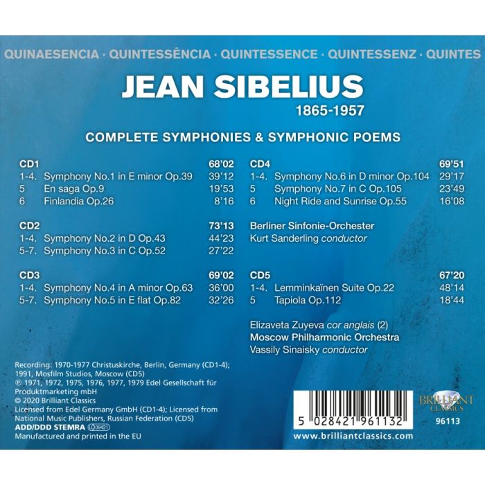 Quintessence Sibelius: Complete Symphonies & Symphonic Poems - slide-1