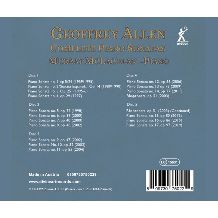 Allen: Complete Piano Sonatas - slide-1