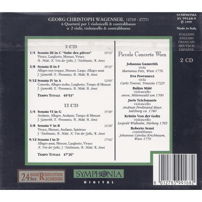 Wagenseil: Cello Quartets - slide-1