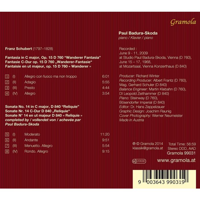 Schubert: Wanderer-Fantasie Sonata D 840 