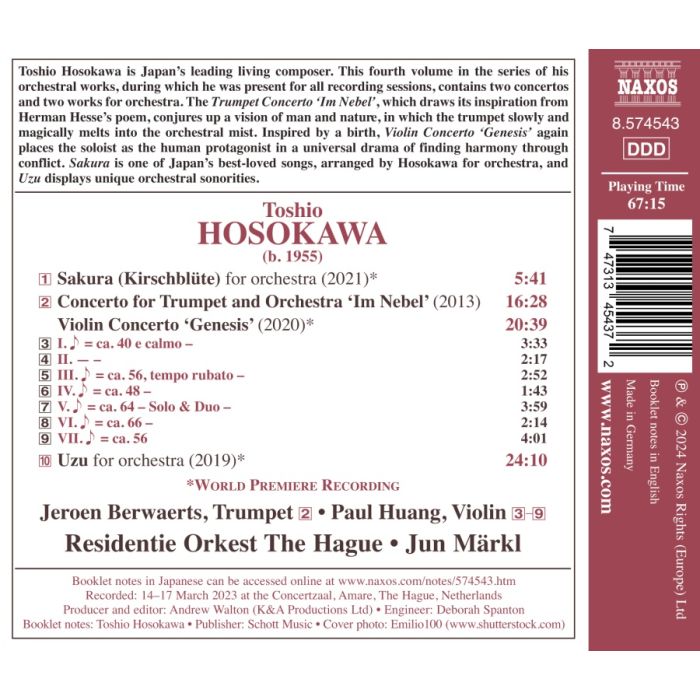 Hosokawa: Orchestral Works Vol. 4 - slide-1