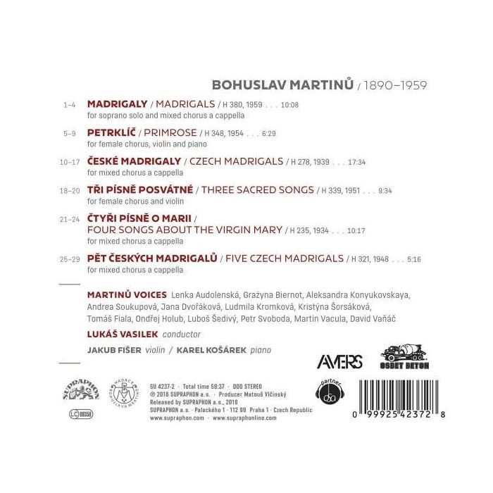 Martinů: Madrigals - slide-1