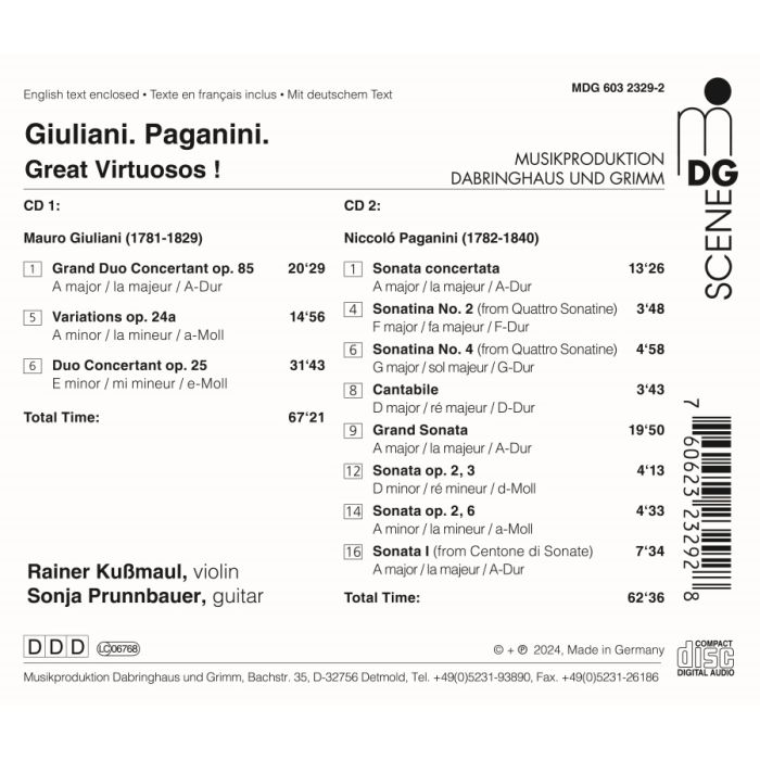 Giuliani & Paganini: Violin and Guitar Duos - slide-1