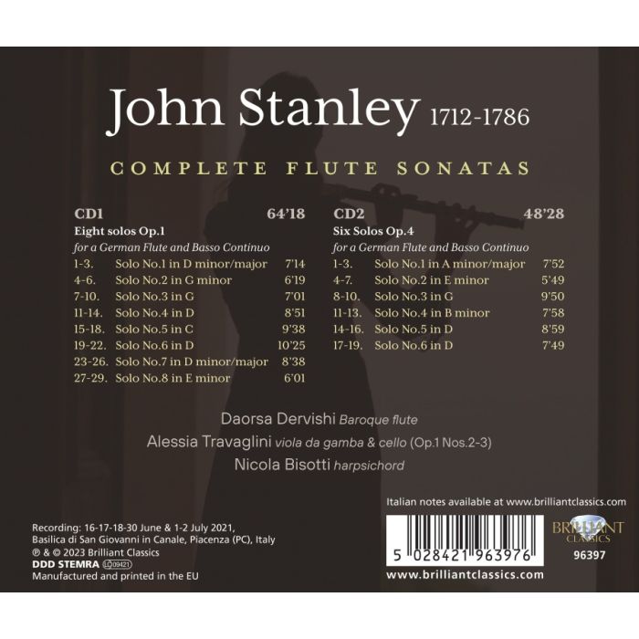 Stanley: Complete Flute Sonatas - slide-1
