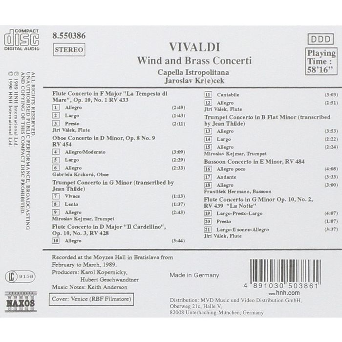 VIVALDI: Vind Concerti - slide-1