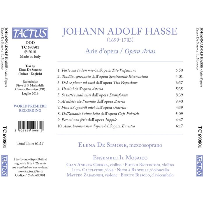 Hasse: Opera Arias - slide-1