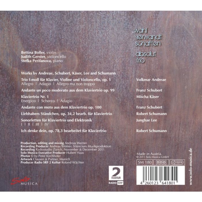 Wahlverwandtschaften - Andreae, Schubert, Käser, Schubert, Schumann - slide-1